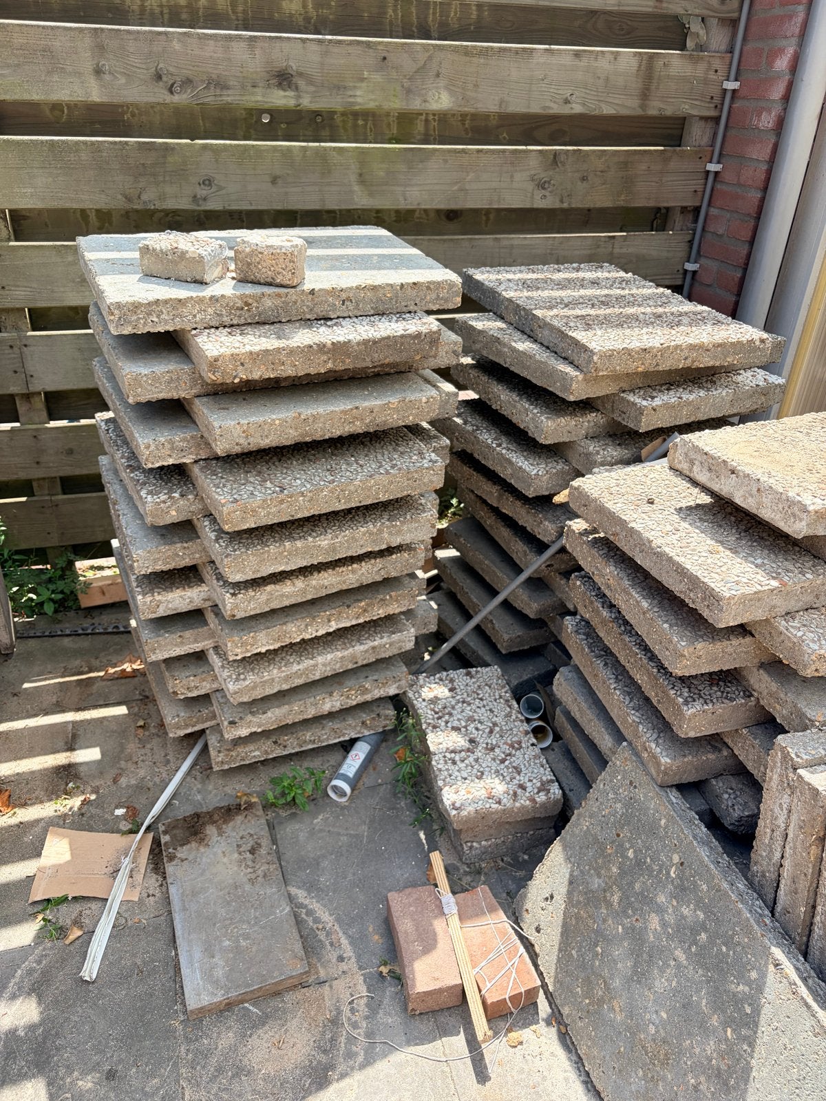 Gebruikte terrastegels en klinkers, Ophalen, Gebruikt, 10 m² of meer, Beton