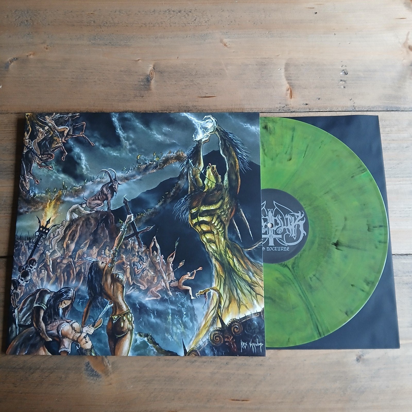 🔴 Marduk ☆ Opus nocturne • LP (Groen gemarmerd vinyl), LP, Beschermende buitenhoes, Ophalen of Verzenden, Zo goed als nieuw