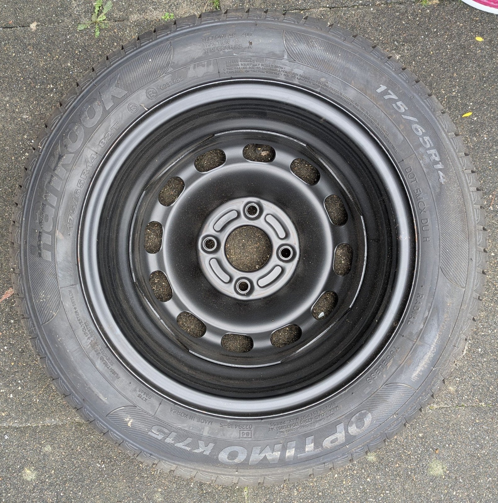 Ford Fiesta Volledig Reservewiel 2009 - 175/65R14 Hankook, Ophalen