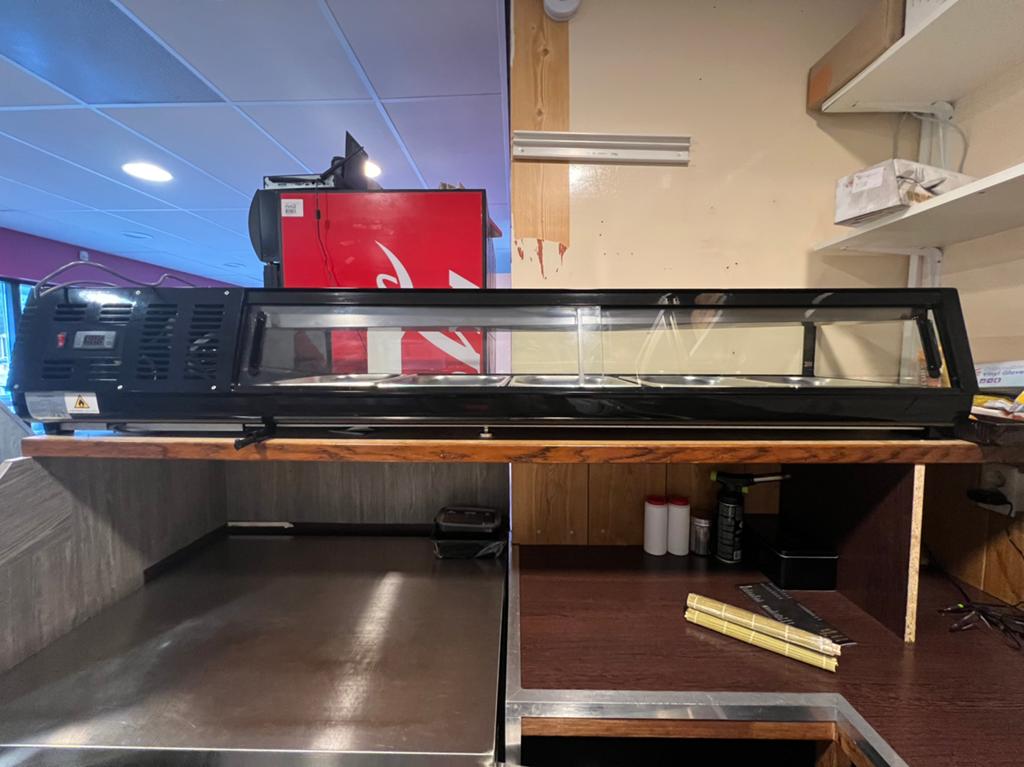 Proffesionele gekoelde sushi/vitrine display-, Ophalen, Koelen en Vriezen