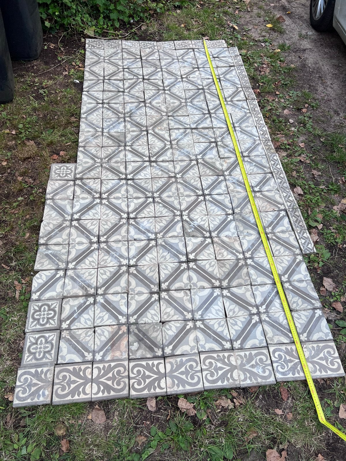 Decoratieve vloertegels met patroon - ruim 3 m², Doe-het-zelf en Verbouw, Ophalen, Overige materialen, Gebruikt, Minder dan 20 cm
