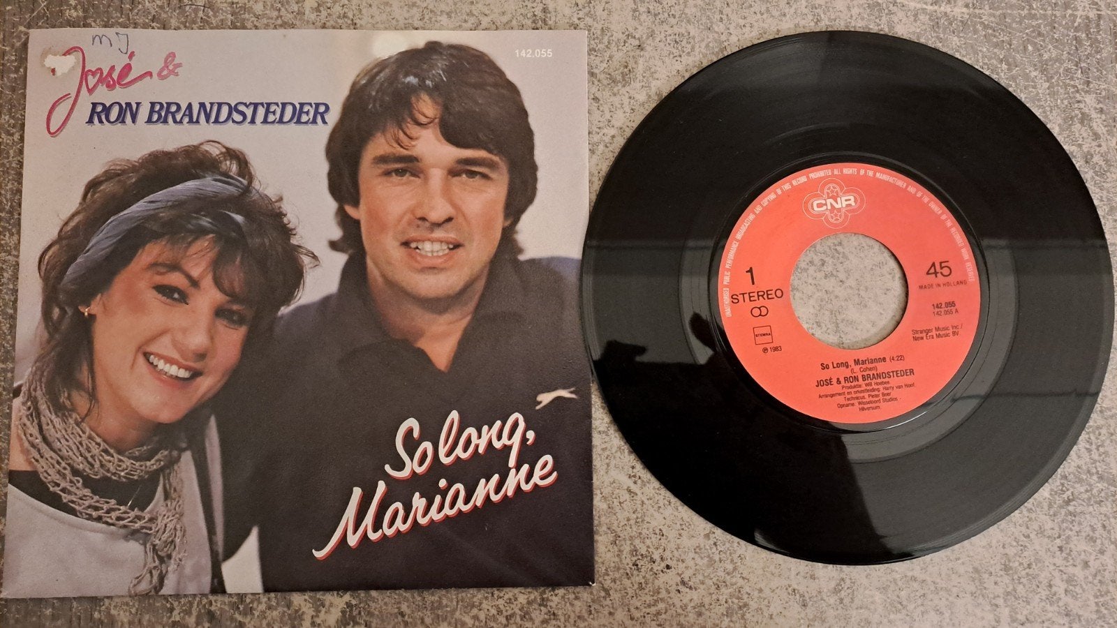 Jose  & Ron brandsteder  - so long marianne, Gebruikt, 7 inch, Pop, Fotohoes
