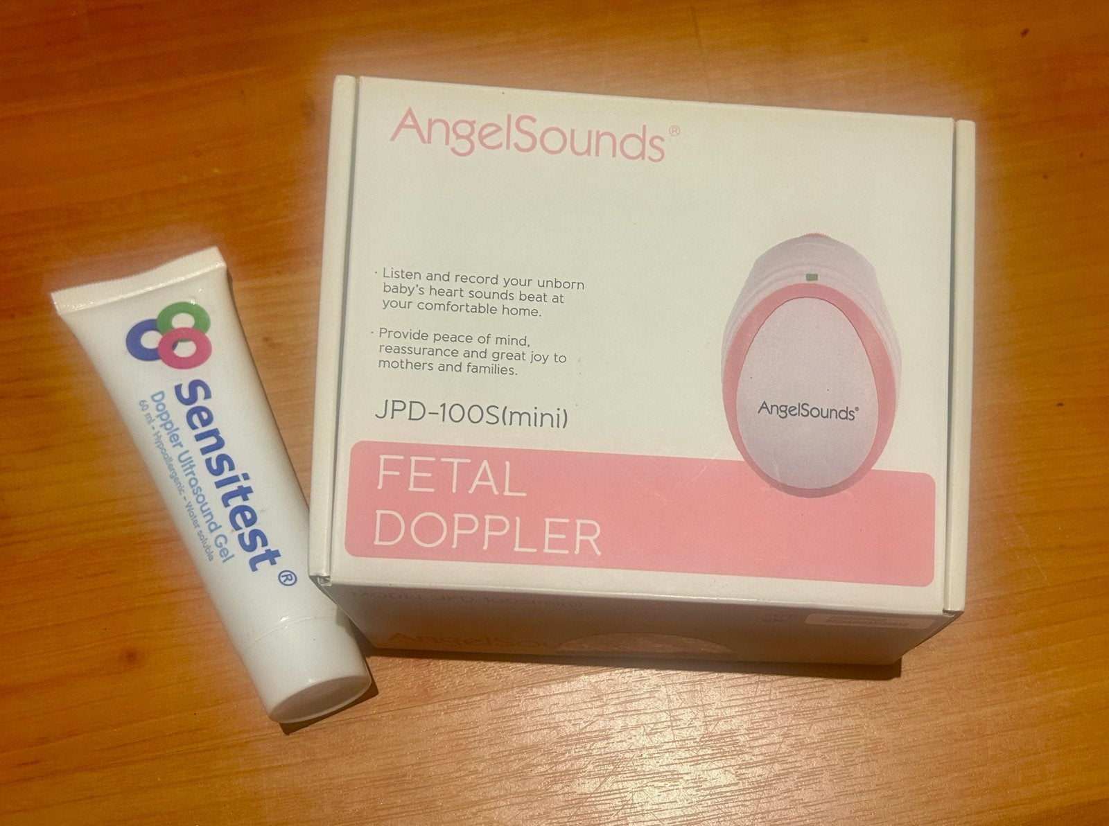 AngelSounds JPD-100S(mini) Foetale Doppler met gel, Ophalen of Verzenden, Gebruikt