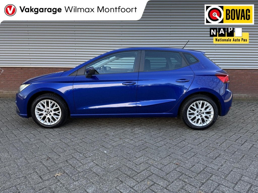 Seat Ibiza 1.0 TSI Style Business Intense|Camera|Clima|Carpl, Auto's, Seat, Voorwielaandrijving, Stof, 95 pk, Blauw
