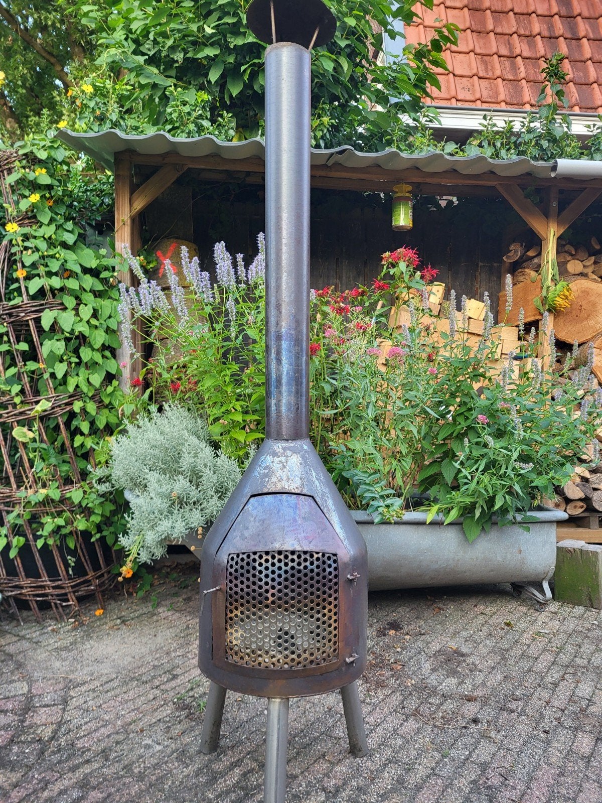 RVS Vuurpot / Buitenhaard - Gezellige warmte voor buiten, Ophalen of Verzenden, Gebruikt, Vuurkorf