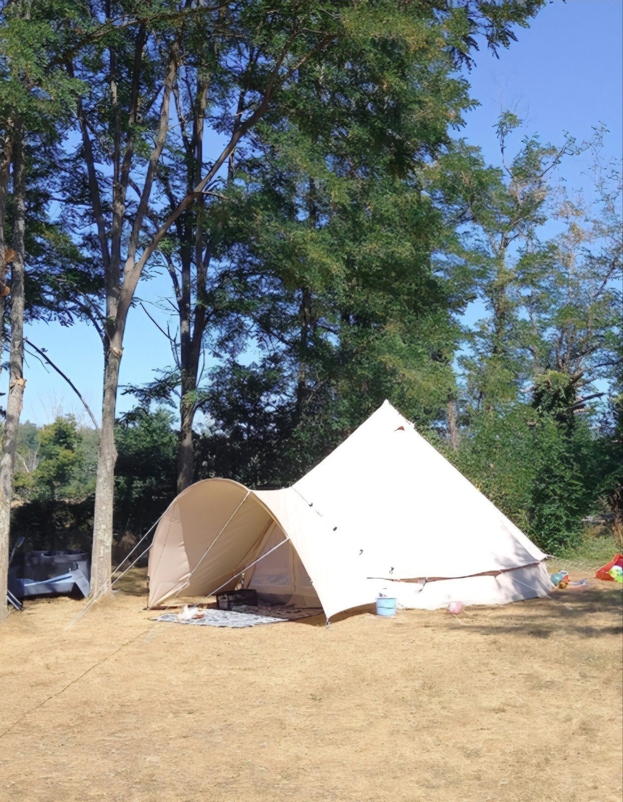 Ruime en goed onderhouden Bell 500-tent met luifel en tarp, Caravans en Kamperen, Ophalen of Verzenden, Zo goed als nieuw, Tot en met 5