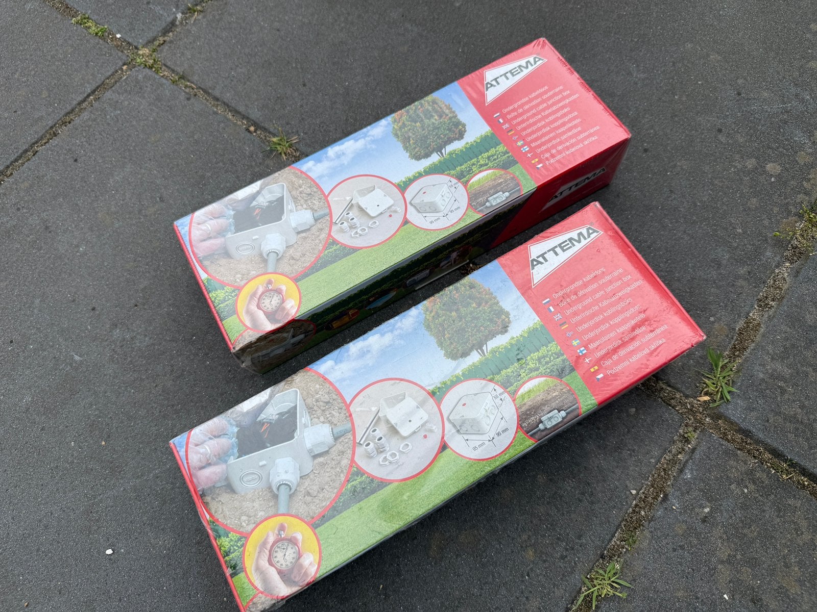 Attema ondergrondse kabeldoos (2 stuks), Kunststof, Minder dan 50 watt, Nieuw, Ophalen of Verzenden