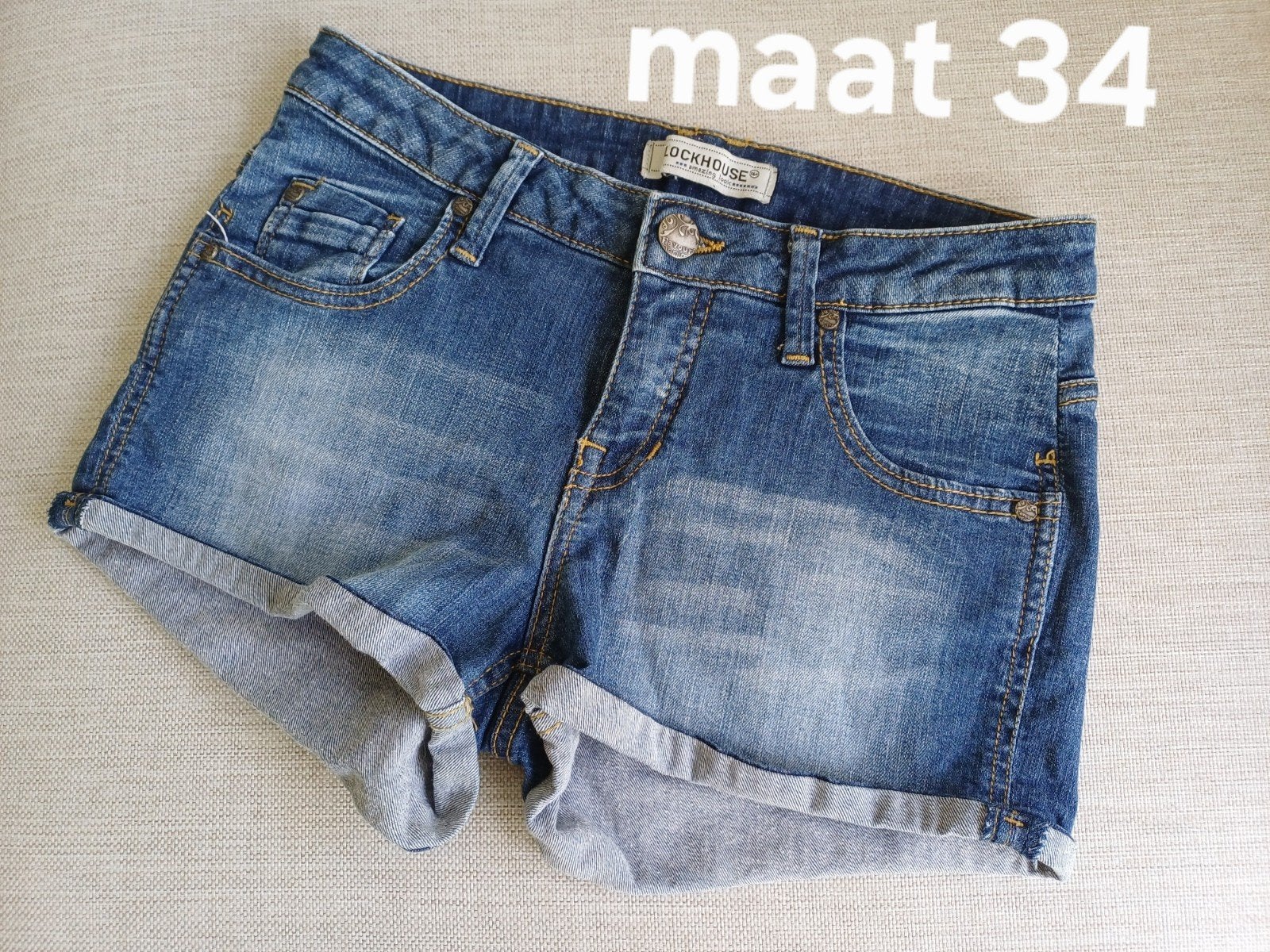 Clockhouse Hotpants (korte spijkerbroek) maat 34, Kleding | Dames, Kort, Blauw, Ophalen of Verzenden, Zo goed als nieuw