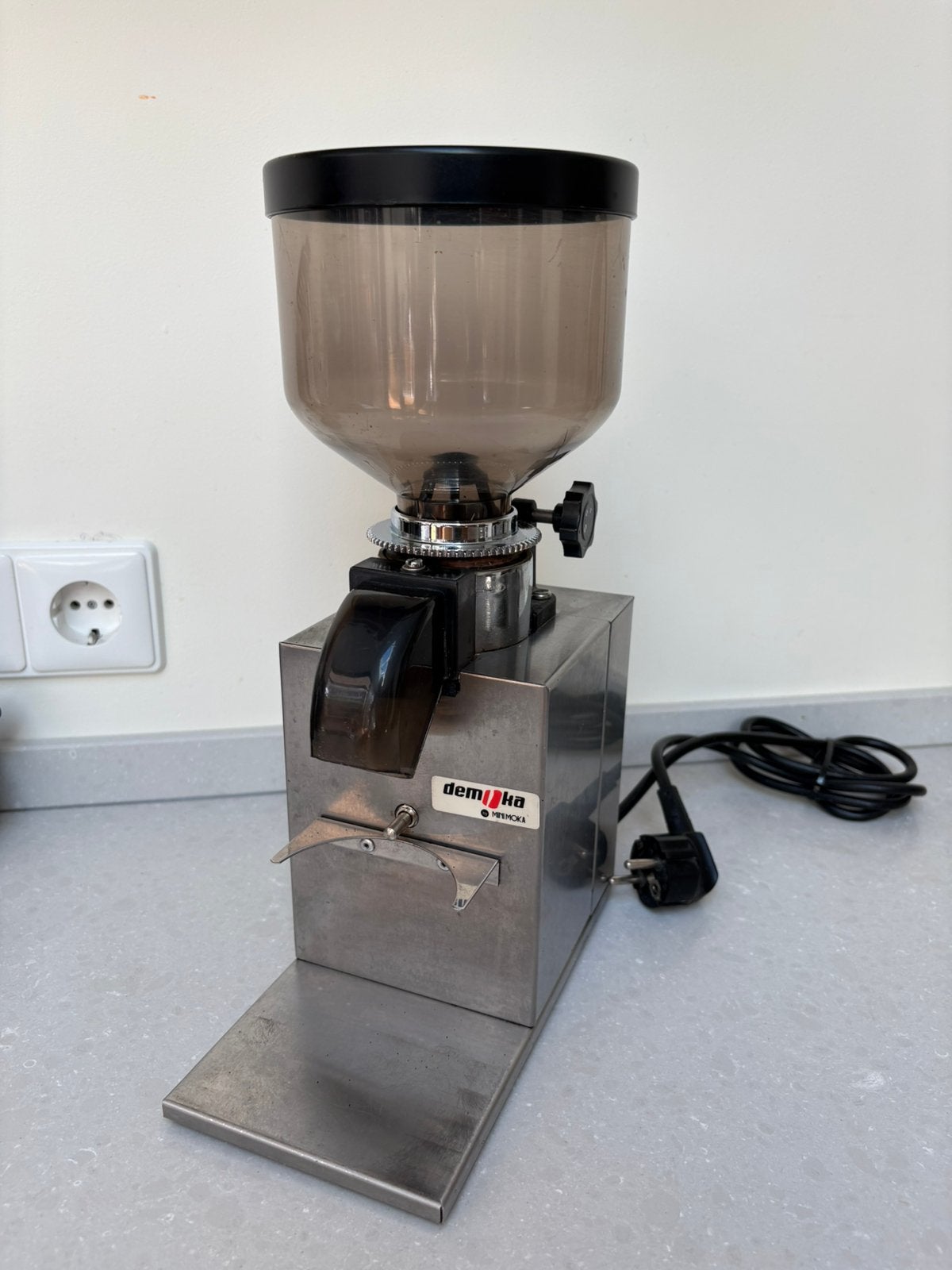 Demoka minimoka espressomolen, Ophalen of Verzenden, Gebruikt, Overige merken, Koffiemolen