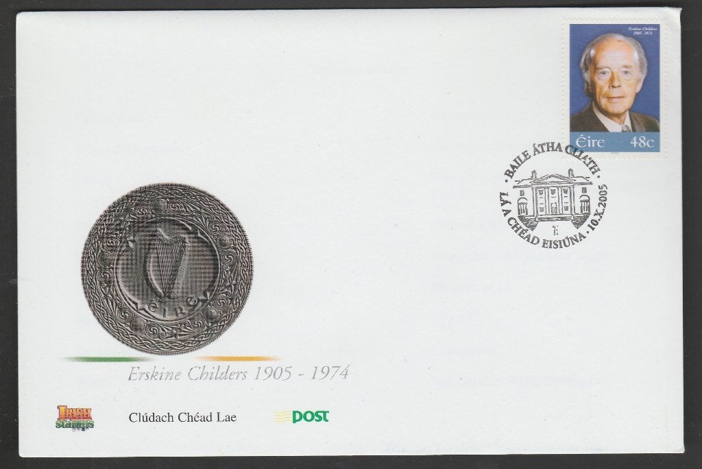 Ierland - FDC Michelnr 1669 - Erskine Childers, politicus, Verzenden, Ierland, Postfris