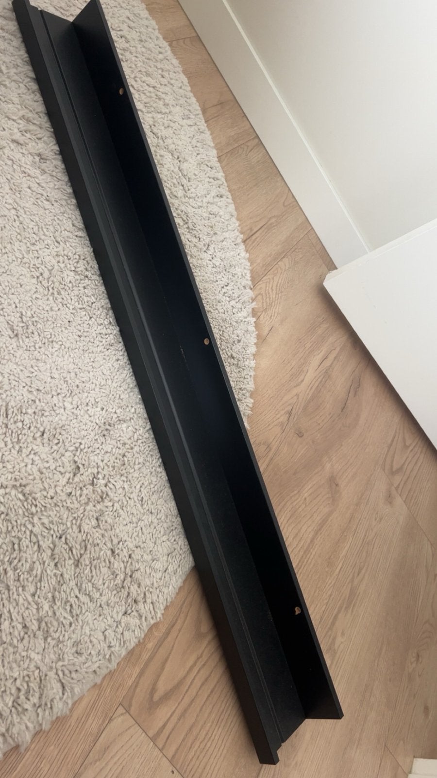 IKEA Mosslanda Wandplanken - 1x115cm, 1x55cm Zwart, Ophalen, Gebruikt