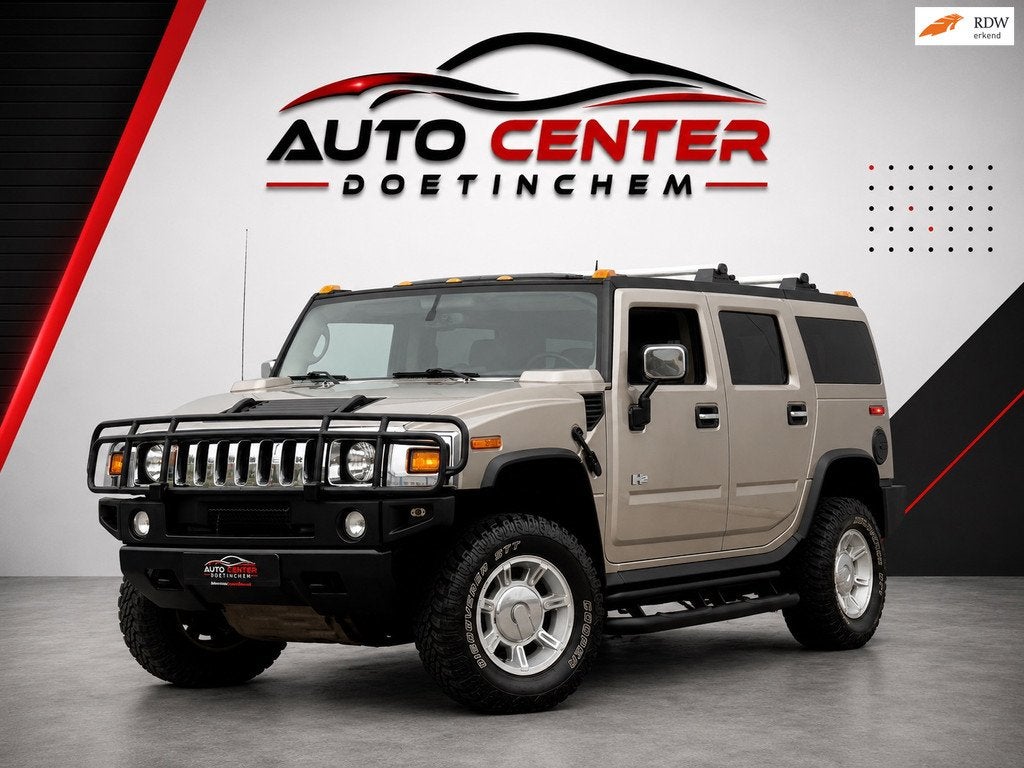 Hummer H2 6.0 V8 StoelV Leder Schuifdak NweApk, Auto's, Hummer, Automaat, 318 pk, Gebruikt, 2980 kg