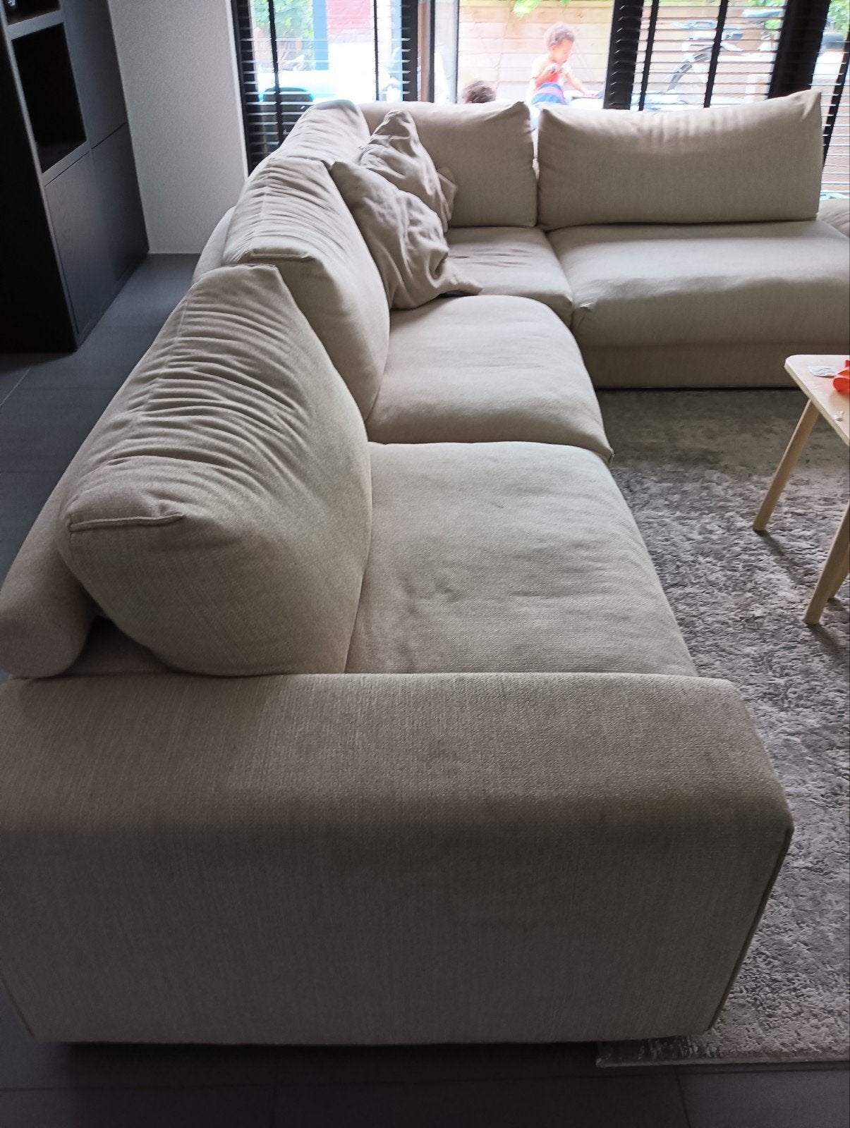 Comfortabele hoekbank van Goossens met wasbare hoezen, Ophalen, Gebruikt, Vierpersoons of meer