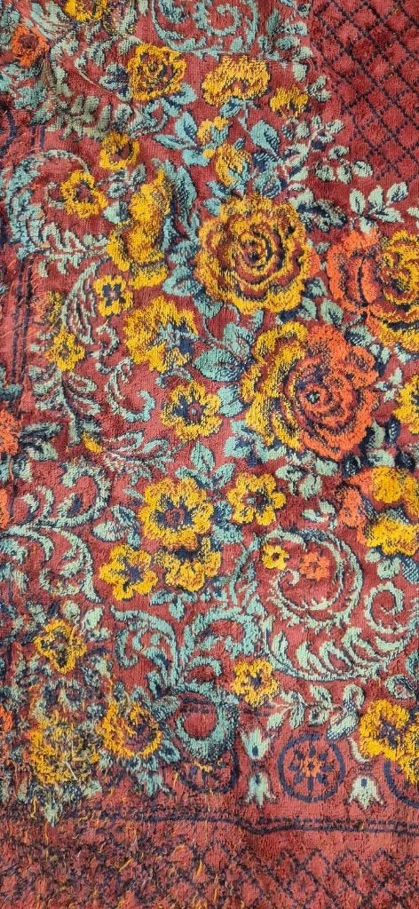 Rood gele Grand Foulard 249/137 cm, Rood, Djt@dejuistetoon.eu, Ophalen of Verzenden, Zo goed als nieuw