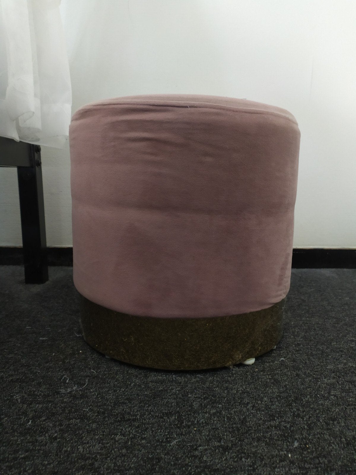 Roze met gouden poef, Huis en Inrichting, Ophalen, Minder dan 50 cm, Rond, Minder dan 50 cm