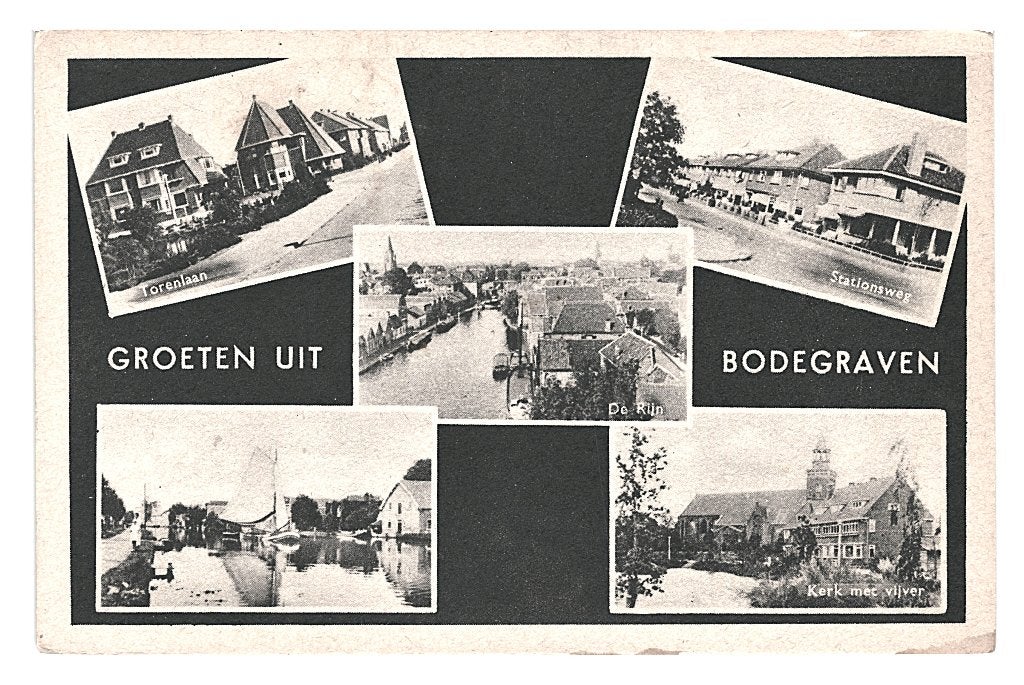 949065	Bodegraven	ZH	_Nette oude kaart Onbeschreven, Ophalen of Verzenden, 1940 tot 1960, Ongelopen, Zuid-Holland