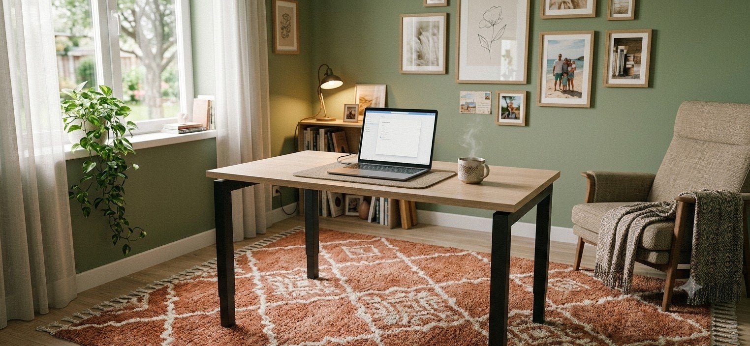 Stevig bureau/tafel, in hoogte verstelbaar, z.g.a.n., Huis en Inrichting, Bureaus, Ophalen of Verzenden