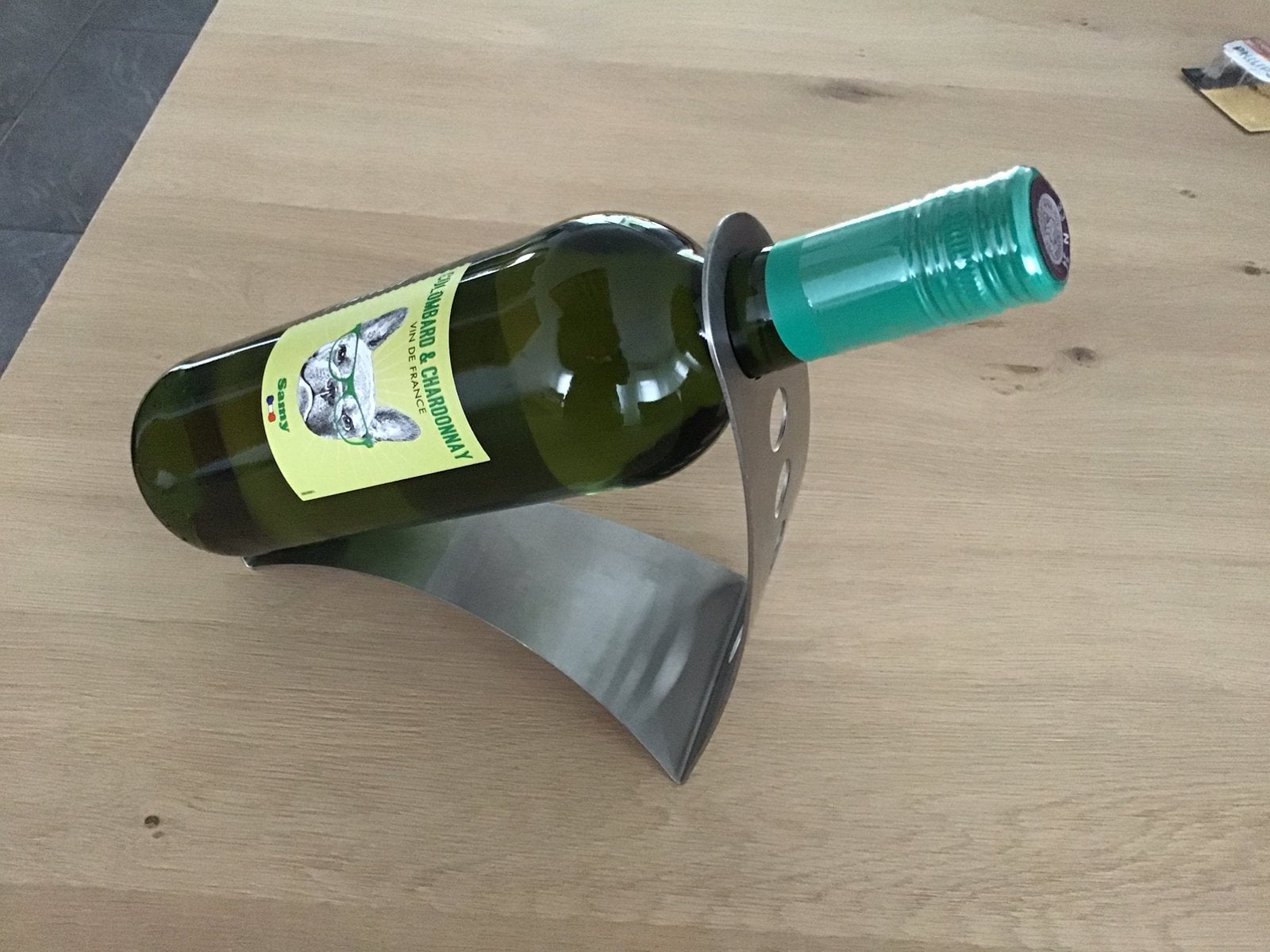 RVS wijnflessenhouder, Blomus, Ophalen, Zo goed als nieuw, Metaal, Minder dan 5 flessen