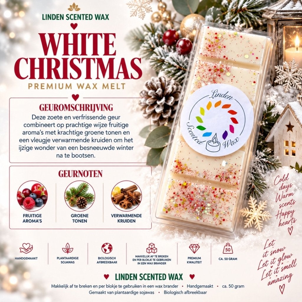 Waxmelts WHITE CHRISTMAS kerst geur waxmelt snapbar, Ophalen of Verzenden, Nieuw, Was, Kaars
