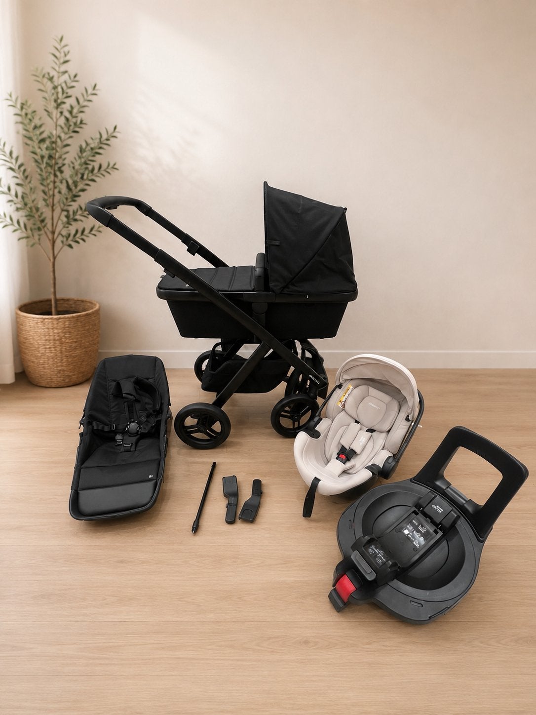 Dubatti two kinderwagen met autostoelZ5+base draaibare, Met autostoeltje, Zo goed als nieuw, Ophalen, Kinderwagen