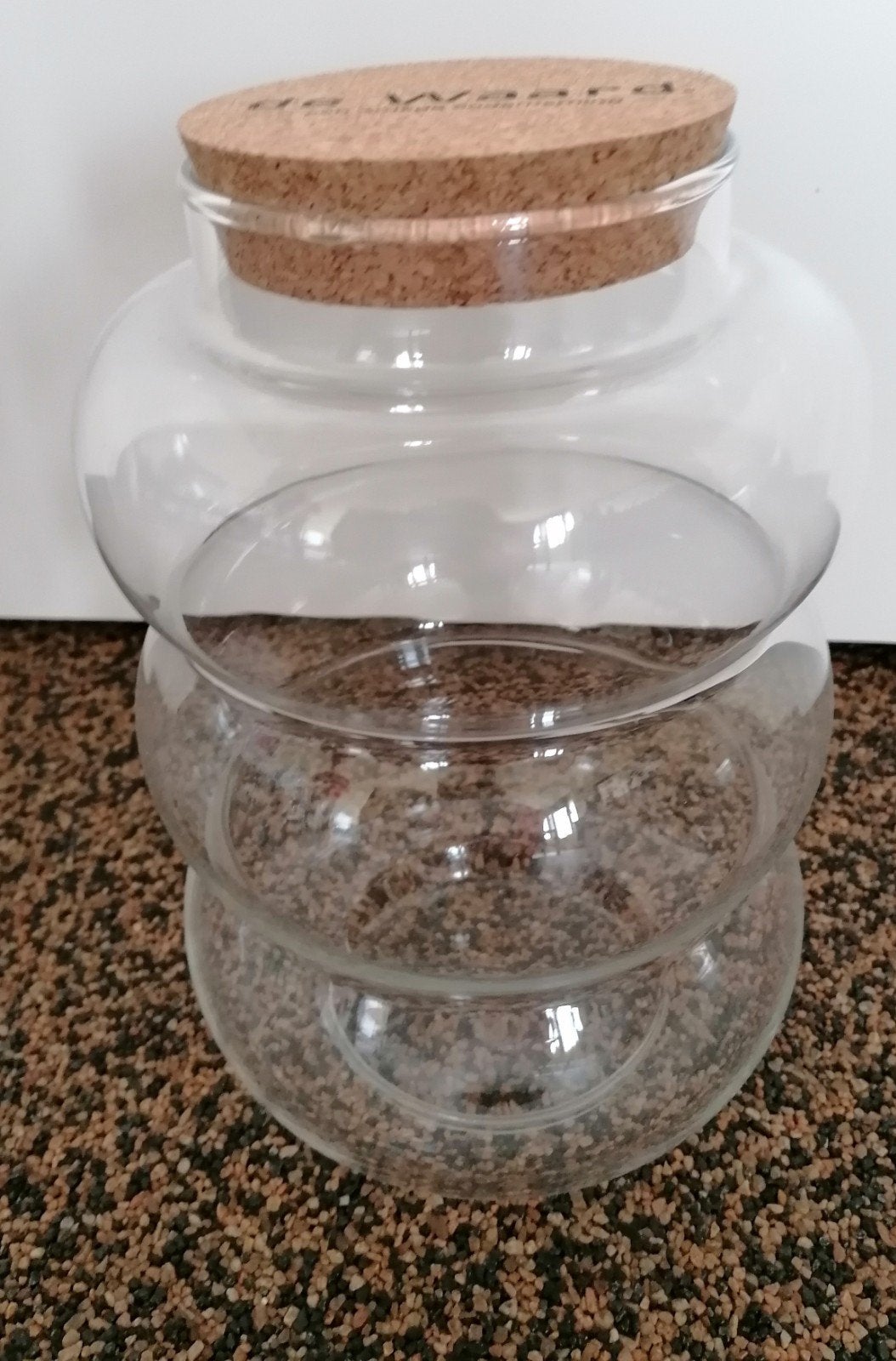 PRACHTIGE MOOIE GROTE KWALITEITS POT MET DEKSEL., Ophalen of Verzenden, Nieuw, Glas
