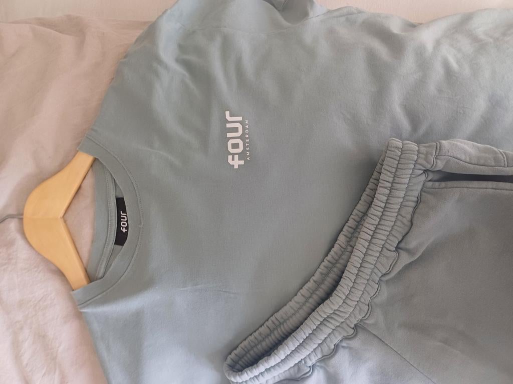 FOUR Amsterdam zomerset short/shirt maat S petrol, Kleding | Heren, Ophalen of Verzenden, Gedragen, FOUR Amsterdam