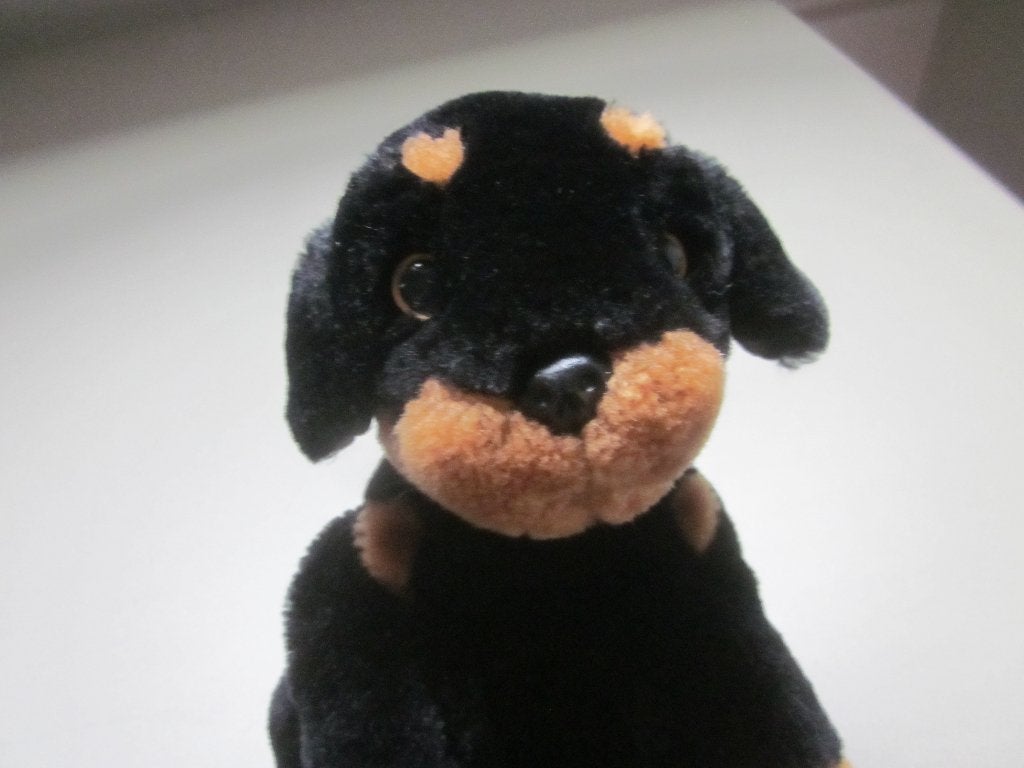 Zwarte superzachte liggende hond knuffel, Overige merken, Overige karakters, Zwart, Zo goed als nieuw