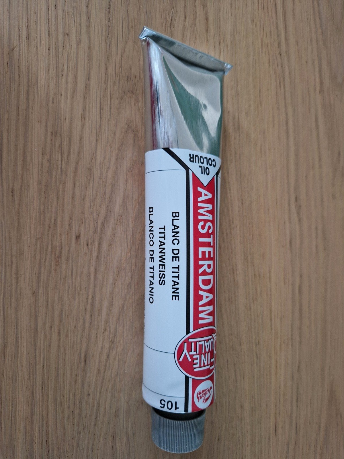Talens Amsterdam - Titaanwit olieverf 3 stuks - 200 ml, Ophalen of Verzenden, Nieuw, Acrylverf