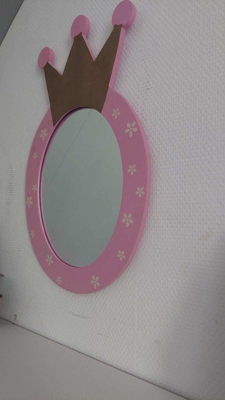 Roze prinsessen spiegel voor kinderkamer, Ophalen