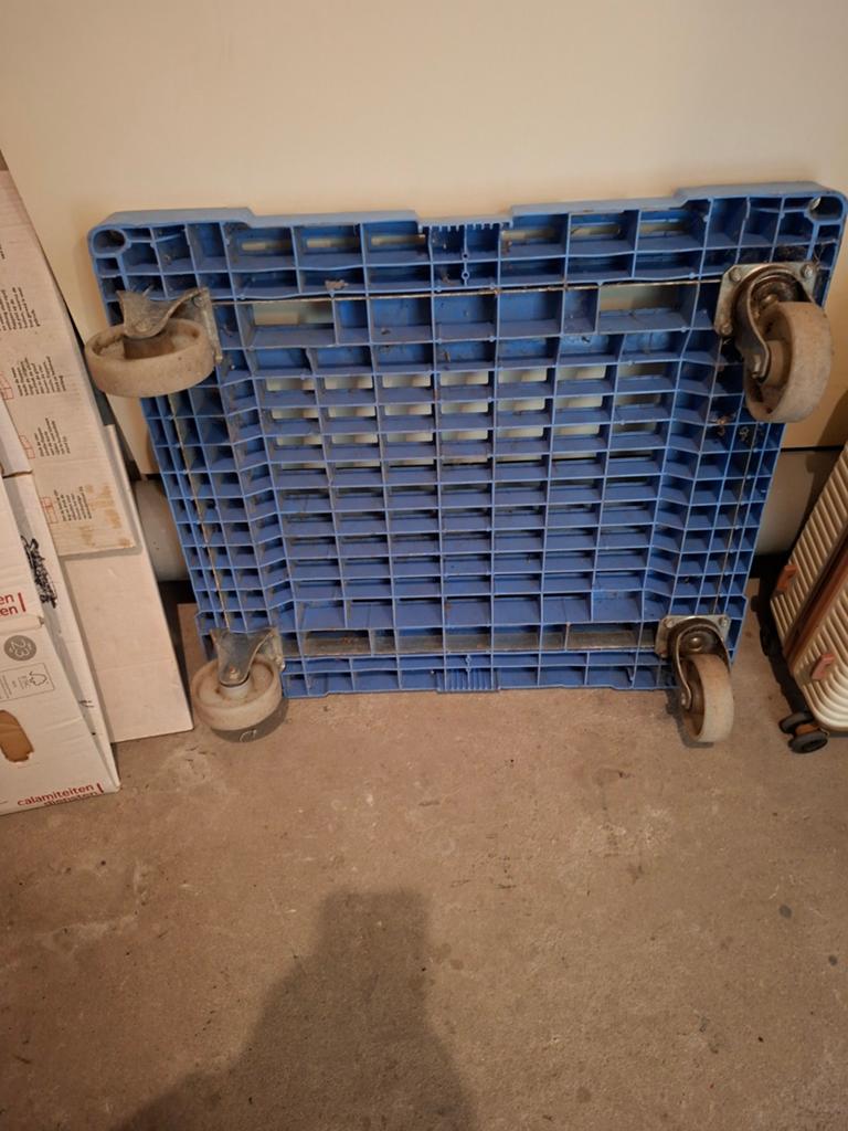 Pallet op zware wielen, Doe-het-zelf en Verbouw, Transportwagens, 100 liter of meer, Ophalen, Gebruikt, Transportkar