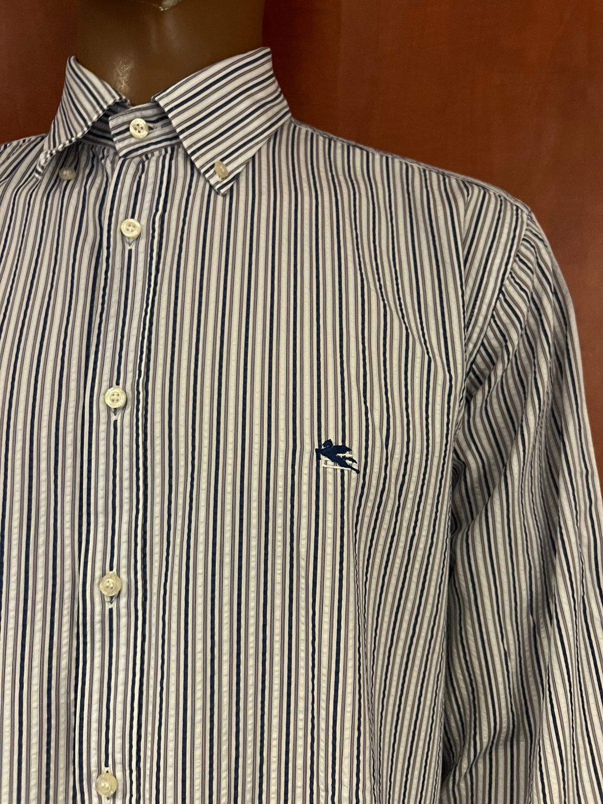 ETRO overhemd maat 44 origineel zgan, Kleding | Heren, Blauw, T, Ophalen of Verzenden, Zo goed als nieuw