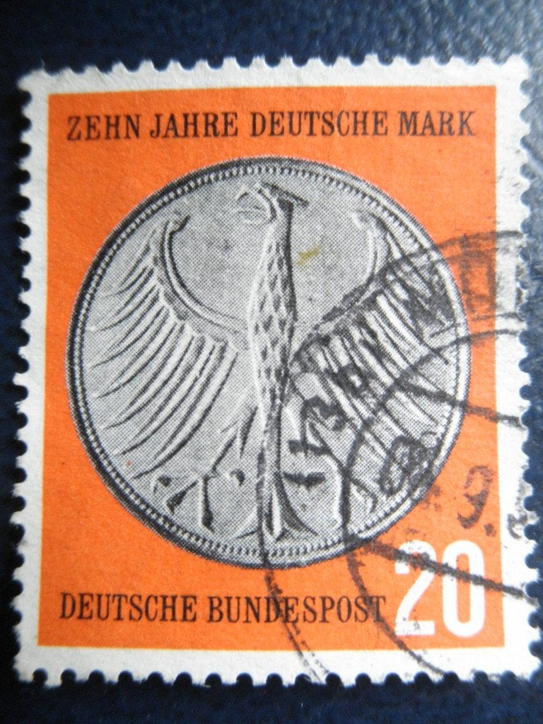 Postzegels Duitsland 1958 Duitse mark, munten - cw. 0,90., Ophalen of Verzenden, BRD, Gestempeld