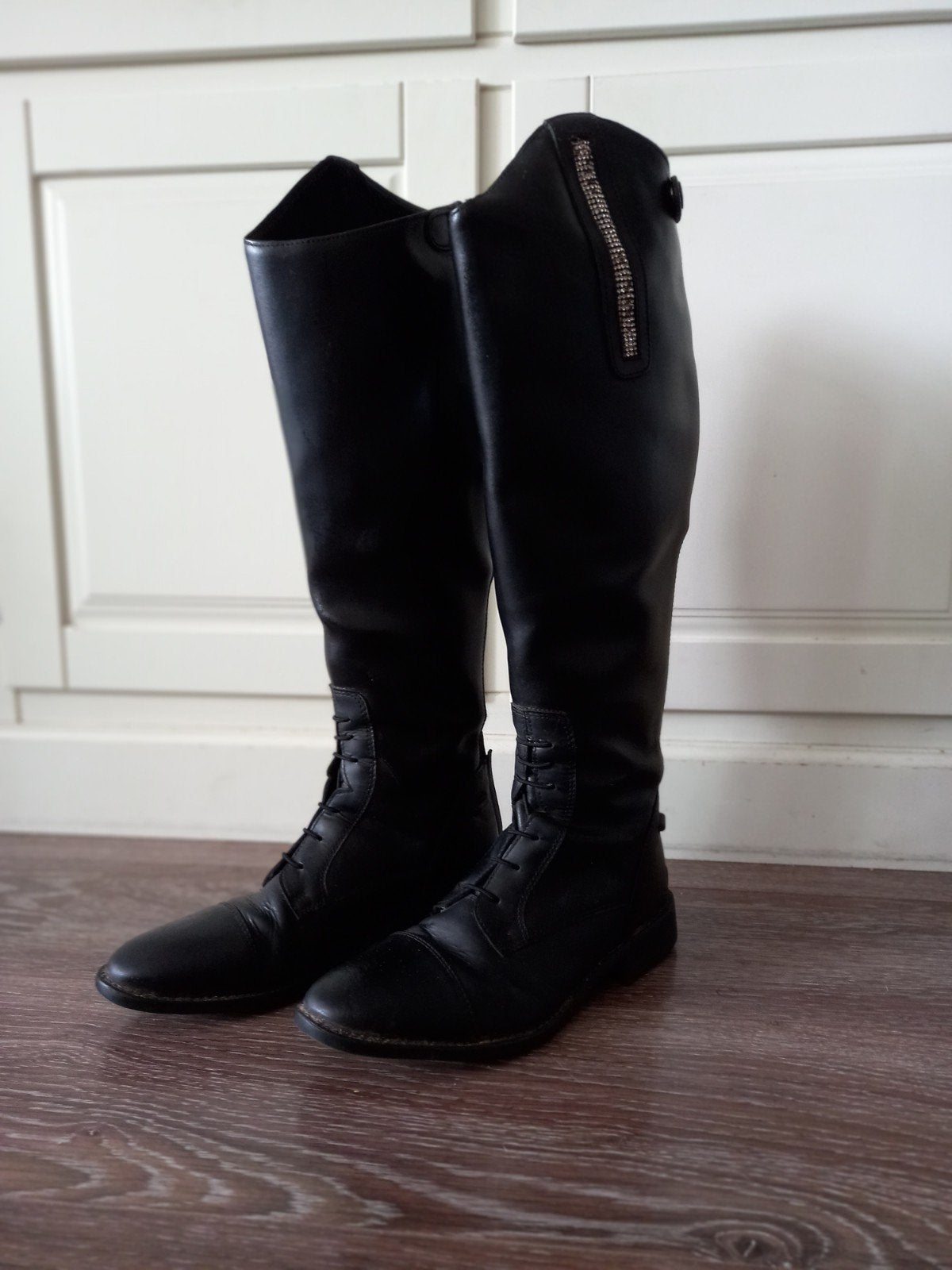 Zwarte leren Horka rijlaarzen maat 41 W, Dieren en Toebehoren, Paardrijkleding, Gebruikt, Dressuur, Ophalen of Verzenden, Dames