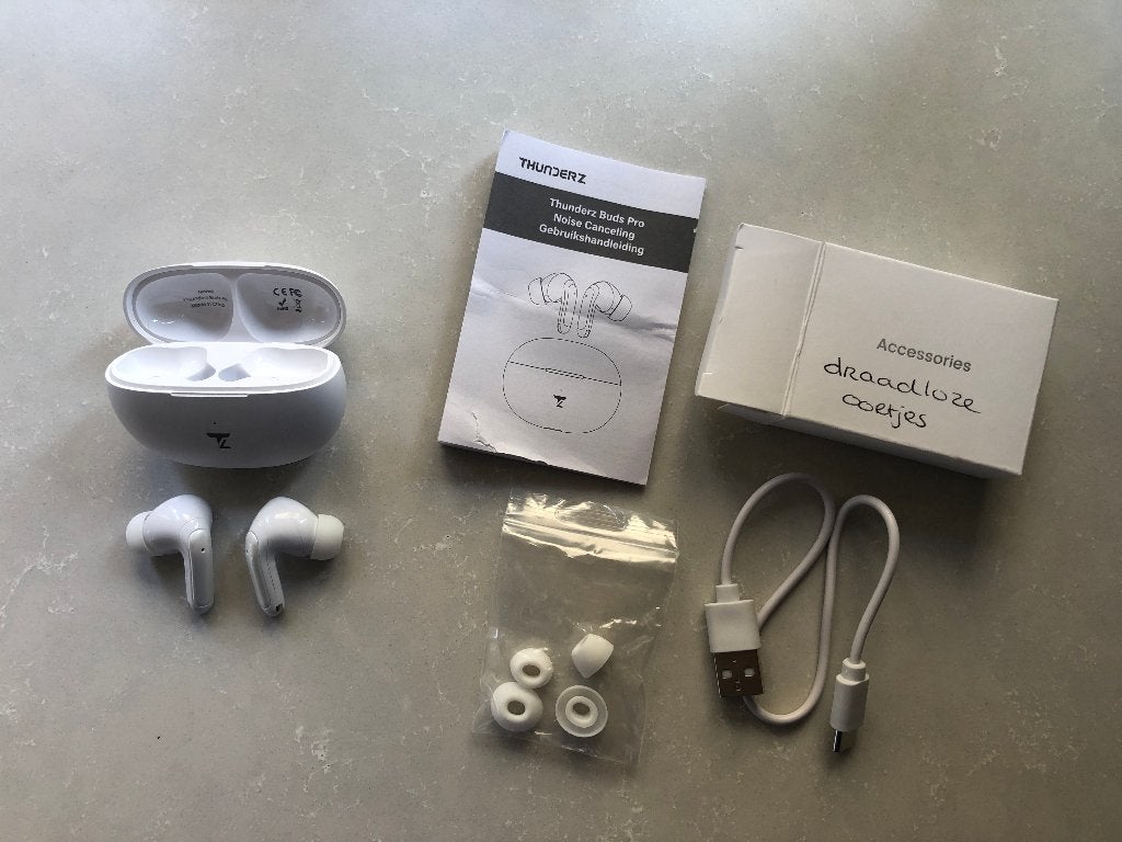 Thunderz Buds Pro draadloze oordopjes, Verzenden, Zo goed als nieuw, Wit, In gehoorgang (in-ear)