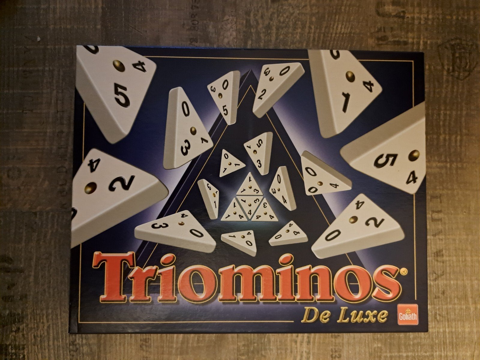Triominos De Luxe - Het klassieke driehoekige dominospel, Ophalen, Zo goed als nieuw, Goliath