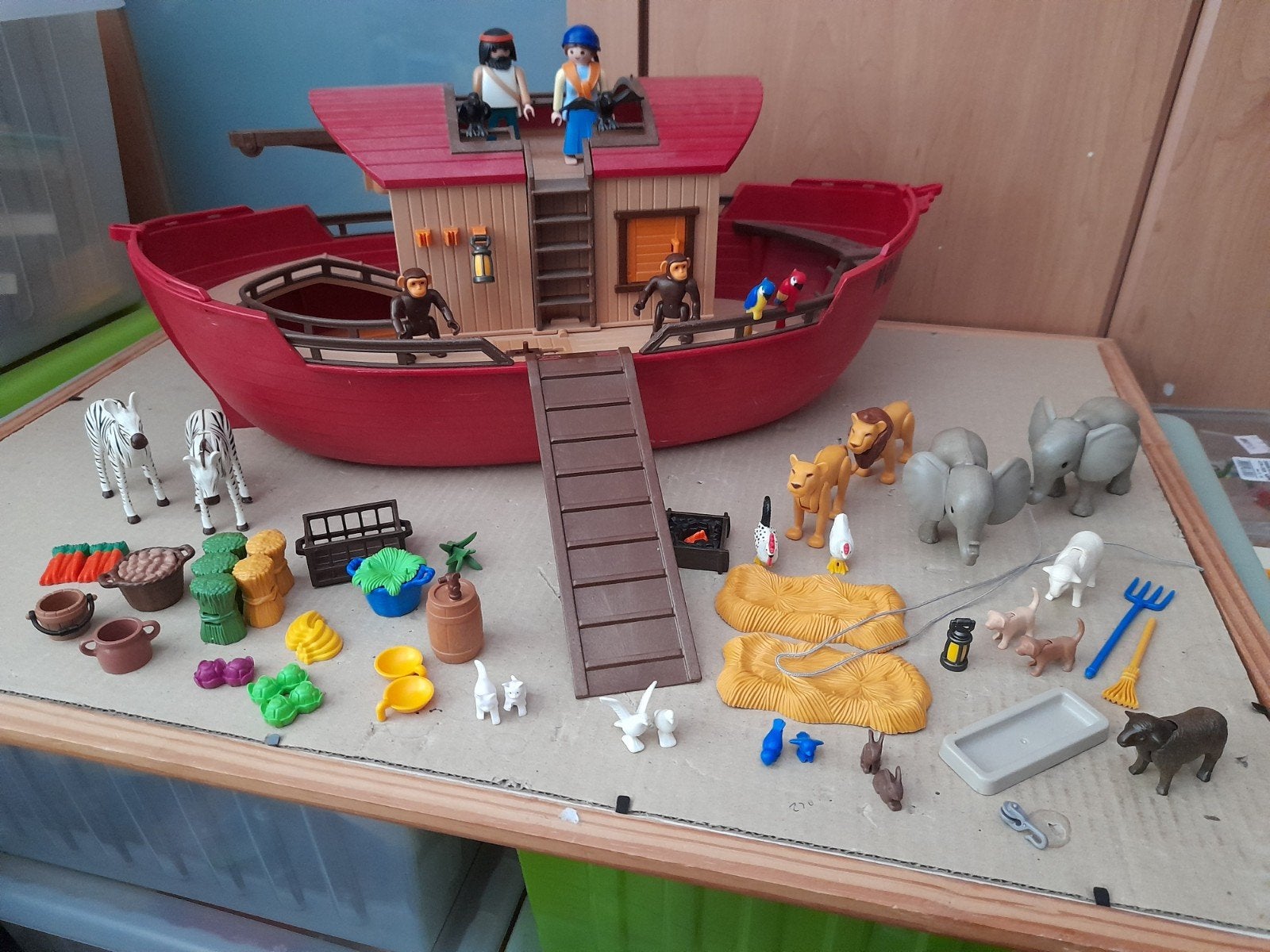 Playmobil ark van noah 3255, Ophalen of Verzenden, Zo goed als nieuw, Complete set, Boot/Schip
