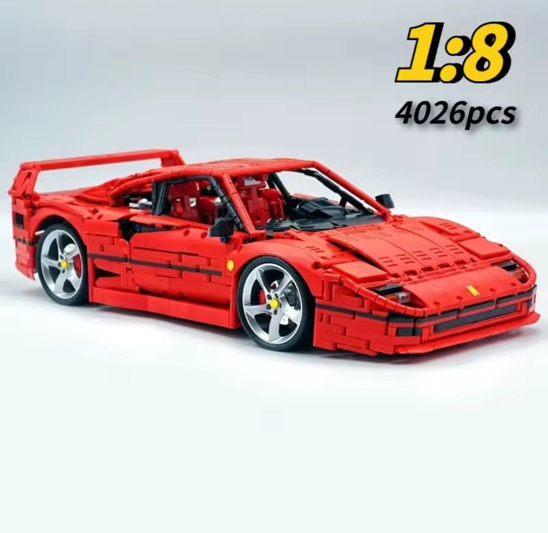 Bricks Ferrari F40 1:8 - 4026 onderdelen, Ophalen of Verzenden, Nieuw, Overige merken