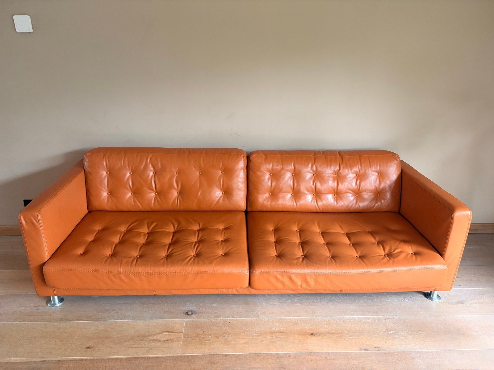 Zitmaxx Sofa Fjola - Prachtige runder lederen bank, Ophalen, Gebruikt, 200 tot 250 cm, Vierpersoons of meer