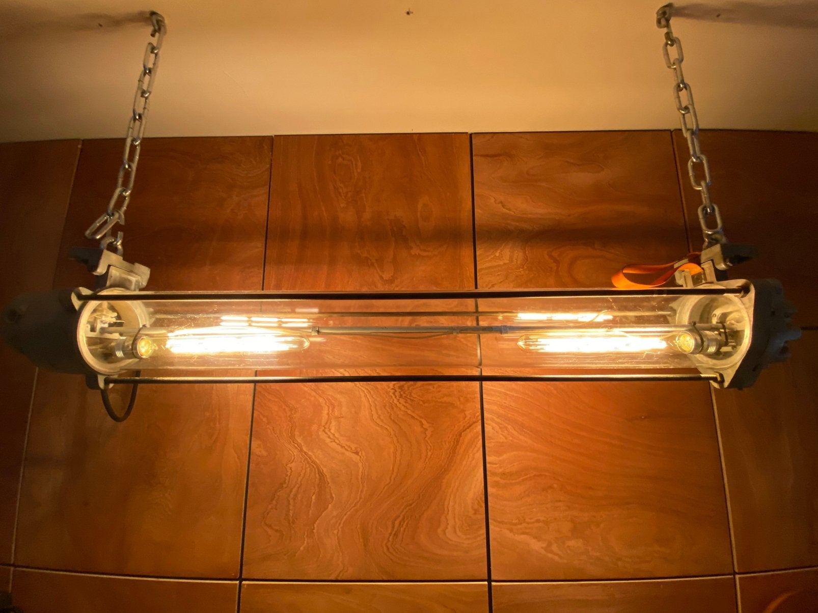 Vintage Industriele explosie vrije buislamp/plafon/hang 60,, Huis en Inrichting, Lampen | Hanglampen, Ophalen, Zo goed als nieuw