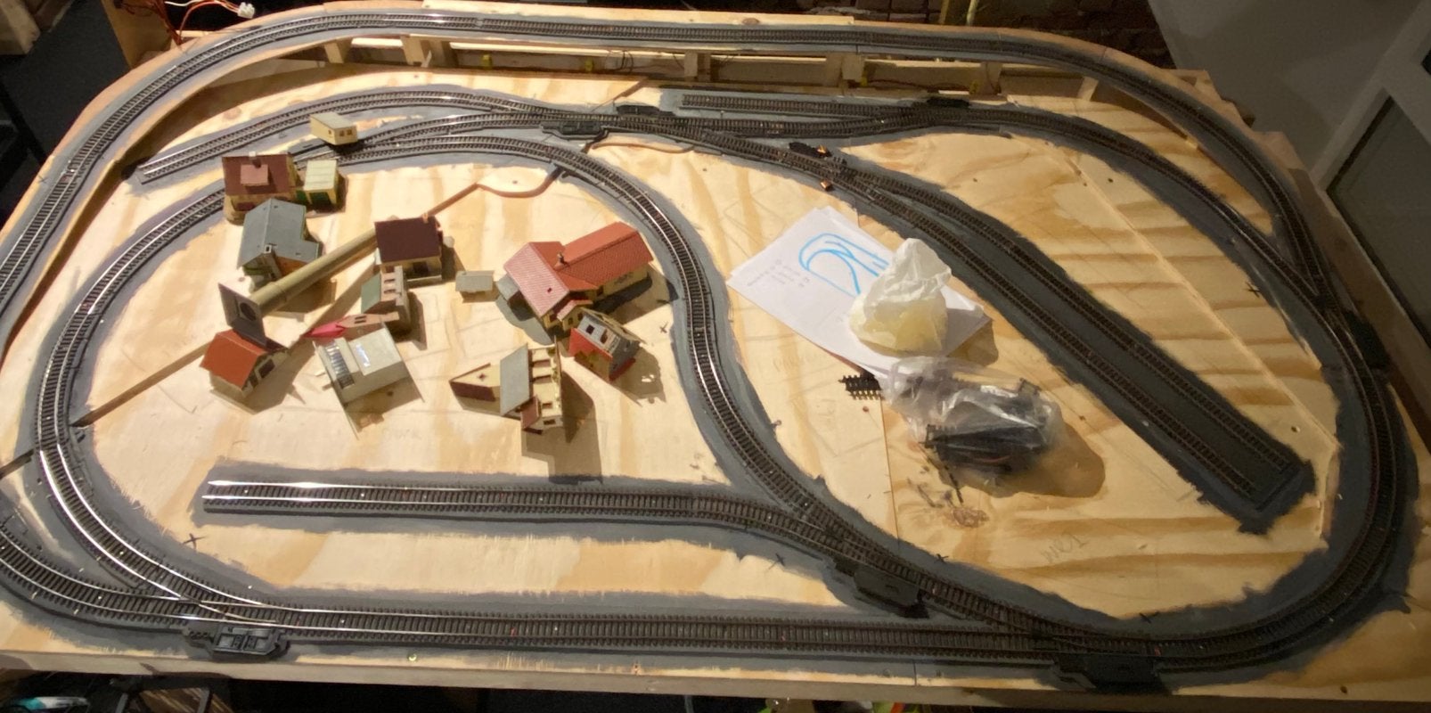 Modelspoorbaan (project) H0 analoog 1:87, Hobby en Vrije tijd, Modeltreinen | H0, Gelijkstroom, Overige typen, Zo goed als nieuw
