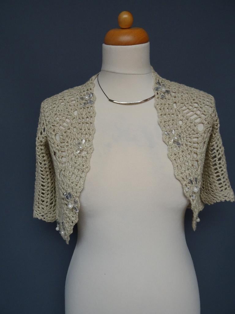 ZIJDE/KATOEN maat M, aparte vestje., Maat 38/40 (M), Beige, Ophalen of Verzenden, Onbekend