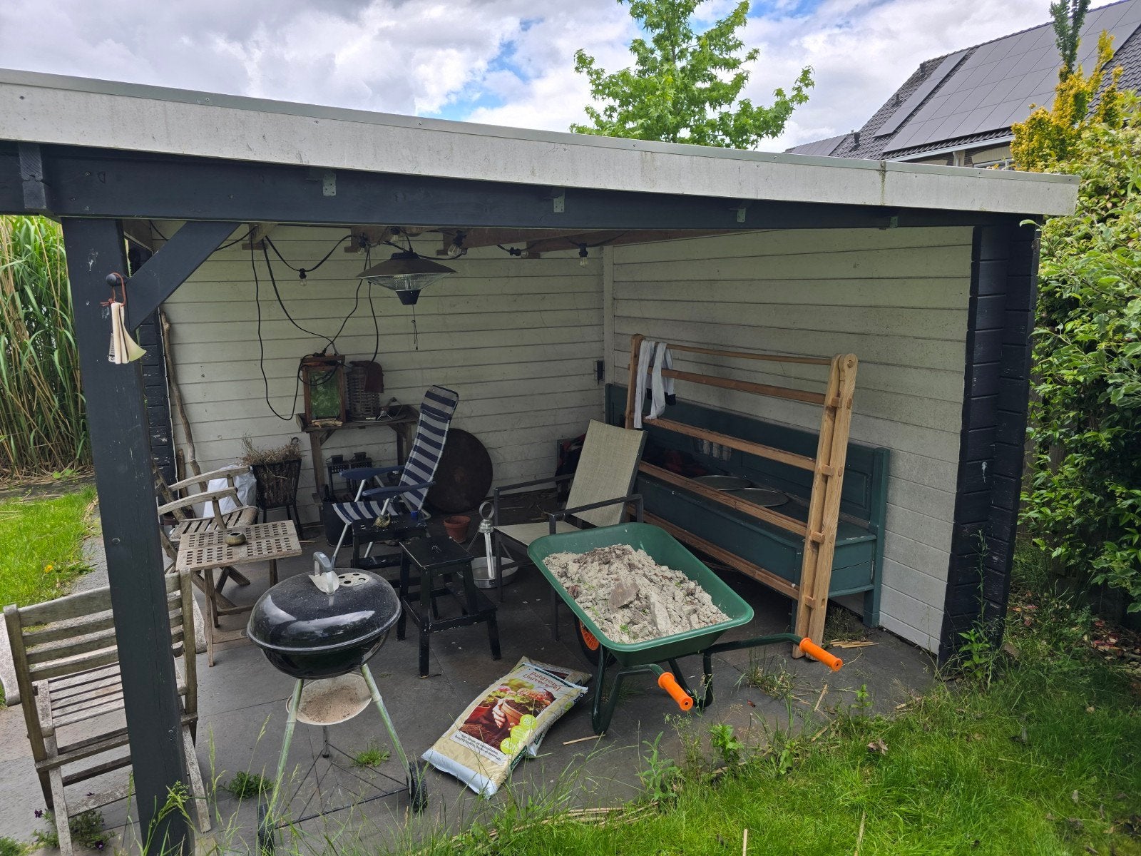 Robuuste overkapping met berging - Ideaal voor tuin, Tuin en Terras, Overkappingen, Ophalen, Veranda
