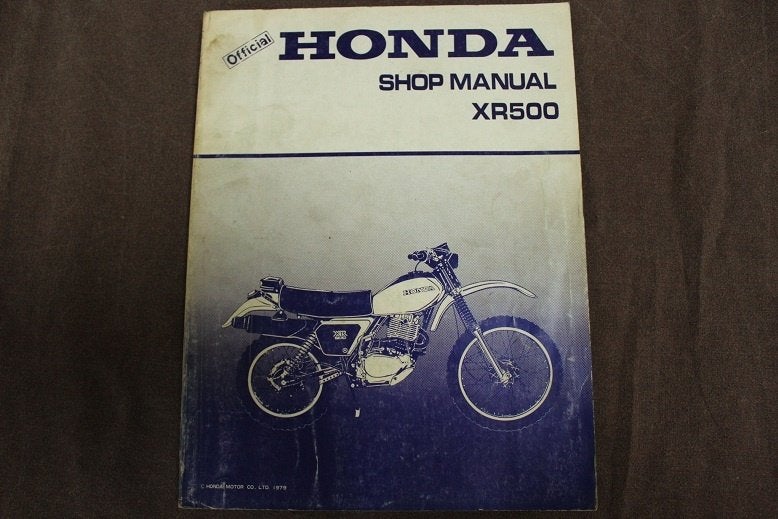 Honda XR500 1979 motorcycle shop manual XR 500, Ophalen of Verzenden, Honda