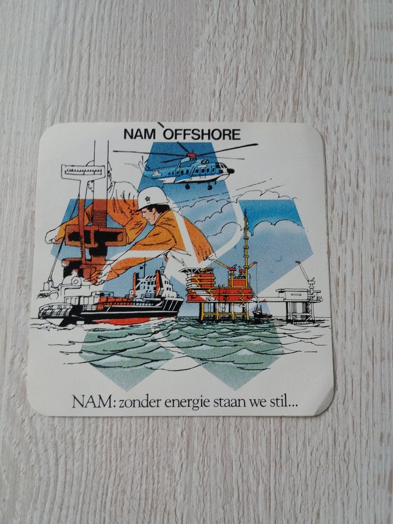 sticker NAM : zonder energie staan we stil ...., Ophalen of Verzenden, Zo goed als nieuw, Bedrijf of Vereniging