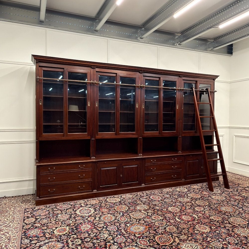 Grote Klassieke Engelse Boekenkast Bibliotheekkast, Antiek en Kunst, Ophalen of Verzenden