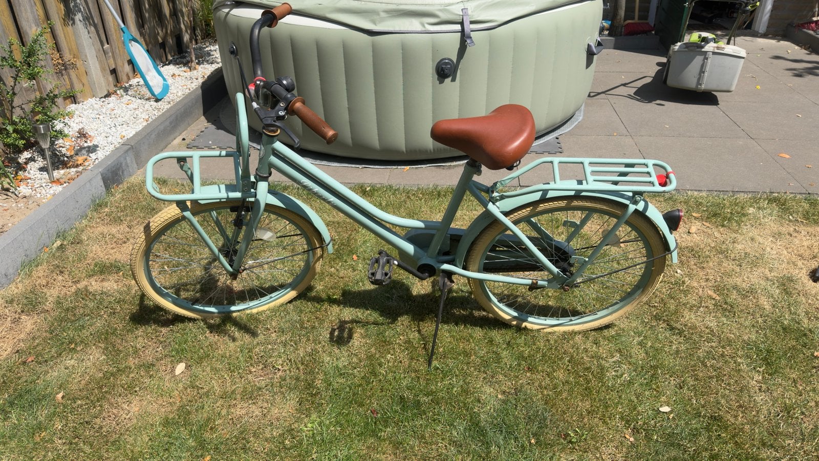 Spirit meisjesfiets, Ophalen, Velgrem, 20 inch, Handrem