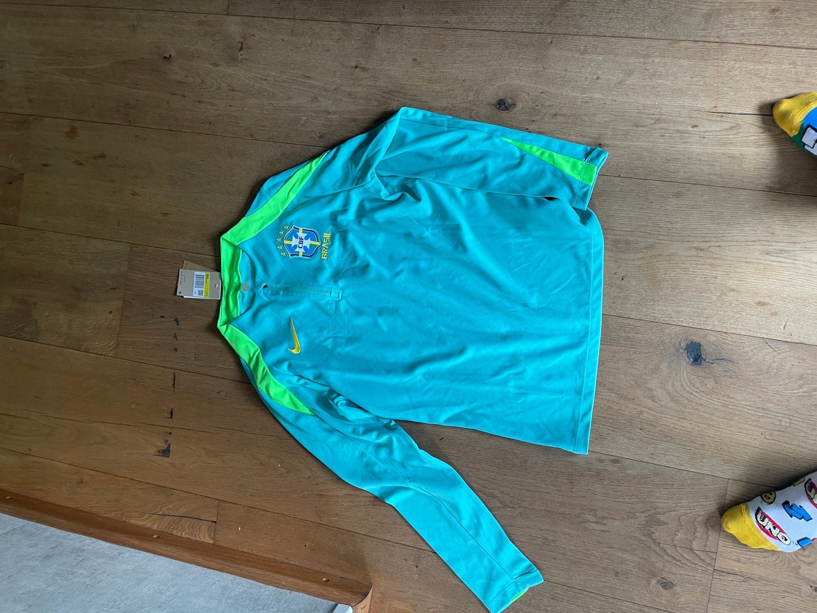 Nike Brazil voetbal trainingspak - shirt en broek, Blauw, Nieuw, Ophalen of Verzenden, Voetbal