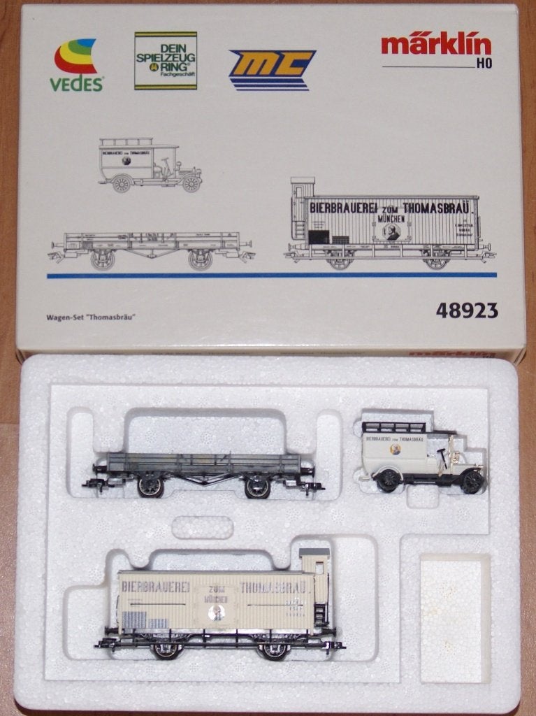 Bierwagen set THOMAS BRAU MÜNCHEN, Wisselstroom, Ophalen of Verzenden, Märklin, Nieuw