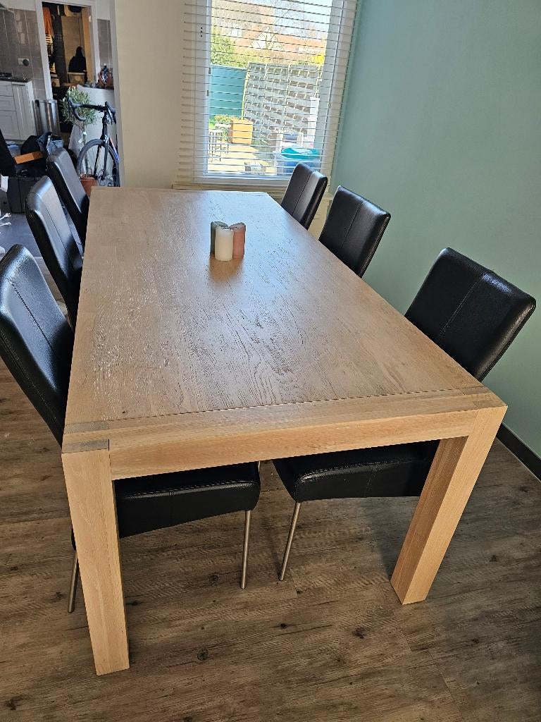 Complete eetkamer set, Huis en Inrichting, Complete eetkamers, Zo goed als nieuw, 4 tot 6 stoelen, Ophalen