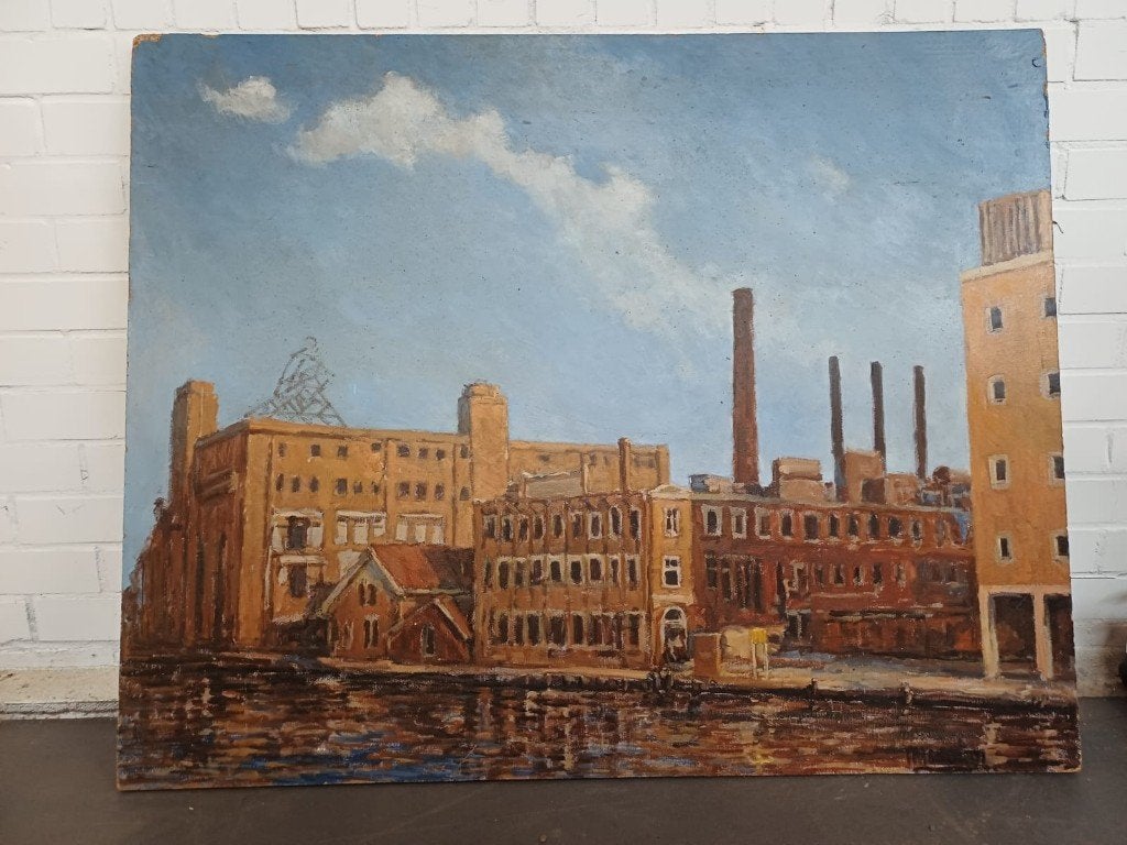 Schilderij van de Droste fabriek Haarlem, Ophalen